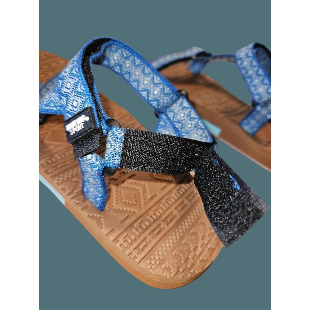 Muk Lux Sport Bar Sandals Adjustable Hoop & Loop Straps Women Size 10 Summer - Picture 6 of 10
